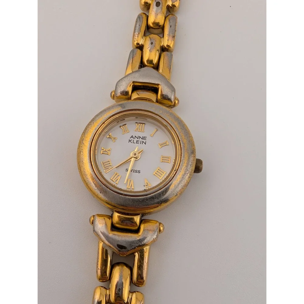 Anne Klein Swiss Watch‎ Women 22mm Gold Case 6.5